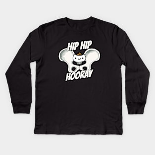 Hip Hip Hooray Happy Hip Kids Long Sleeve T-Shirt